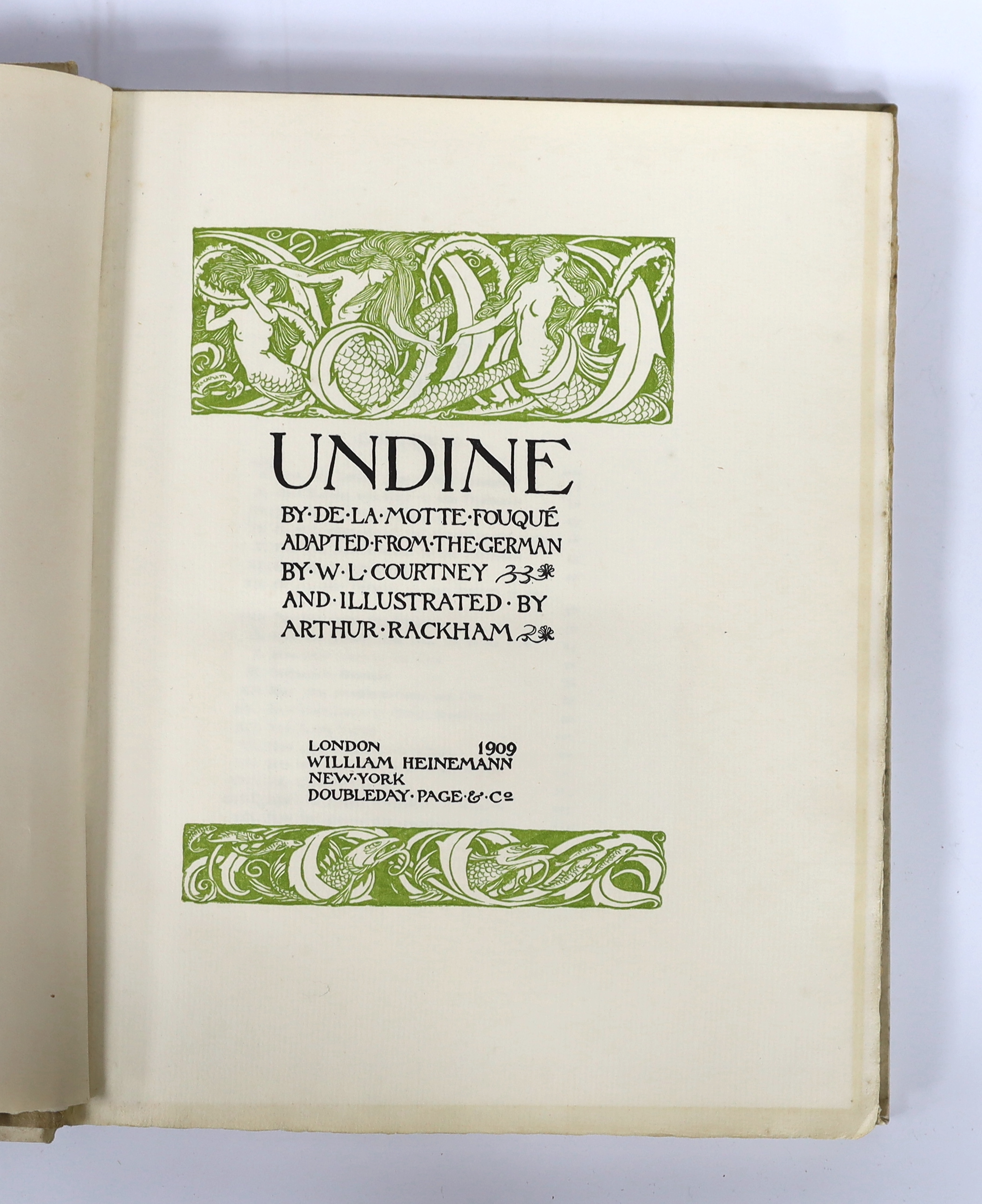 Rackham, Arthur (illustrator) - Fouque, Heinrich Karl de la Motte - Undine, one of 1000, signed by Arthur Rackham